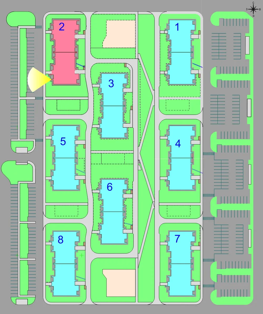 Планировка 2-комнатной квартиры 52.3 м² в Дубрава (40 га), г. Белгород — фото 3