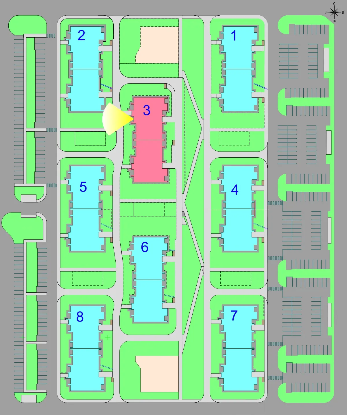 Планировка 1-комнатной квартиры 38.9 м² в Дубрава (40 га), г. Белгород — фото 3
