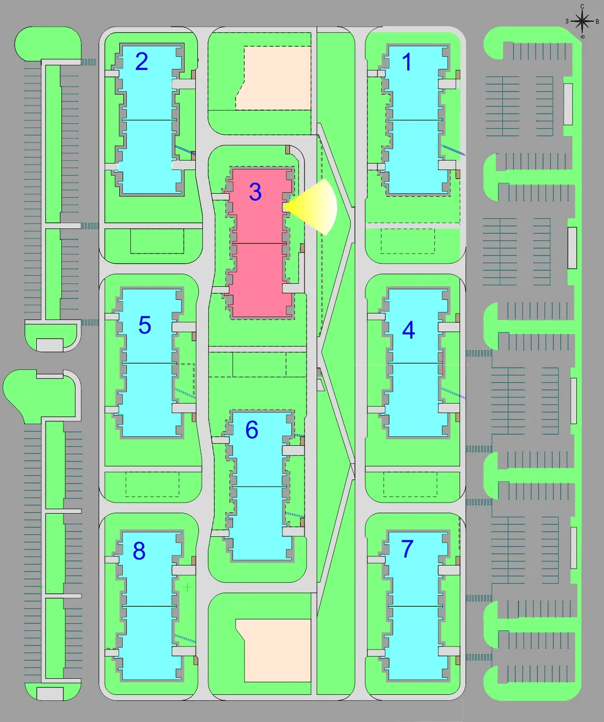 Планировка 1-комнатной квартиры 46.7 м² в Дубрава (40 га), г. Белгород — фото 3