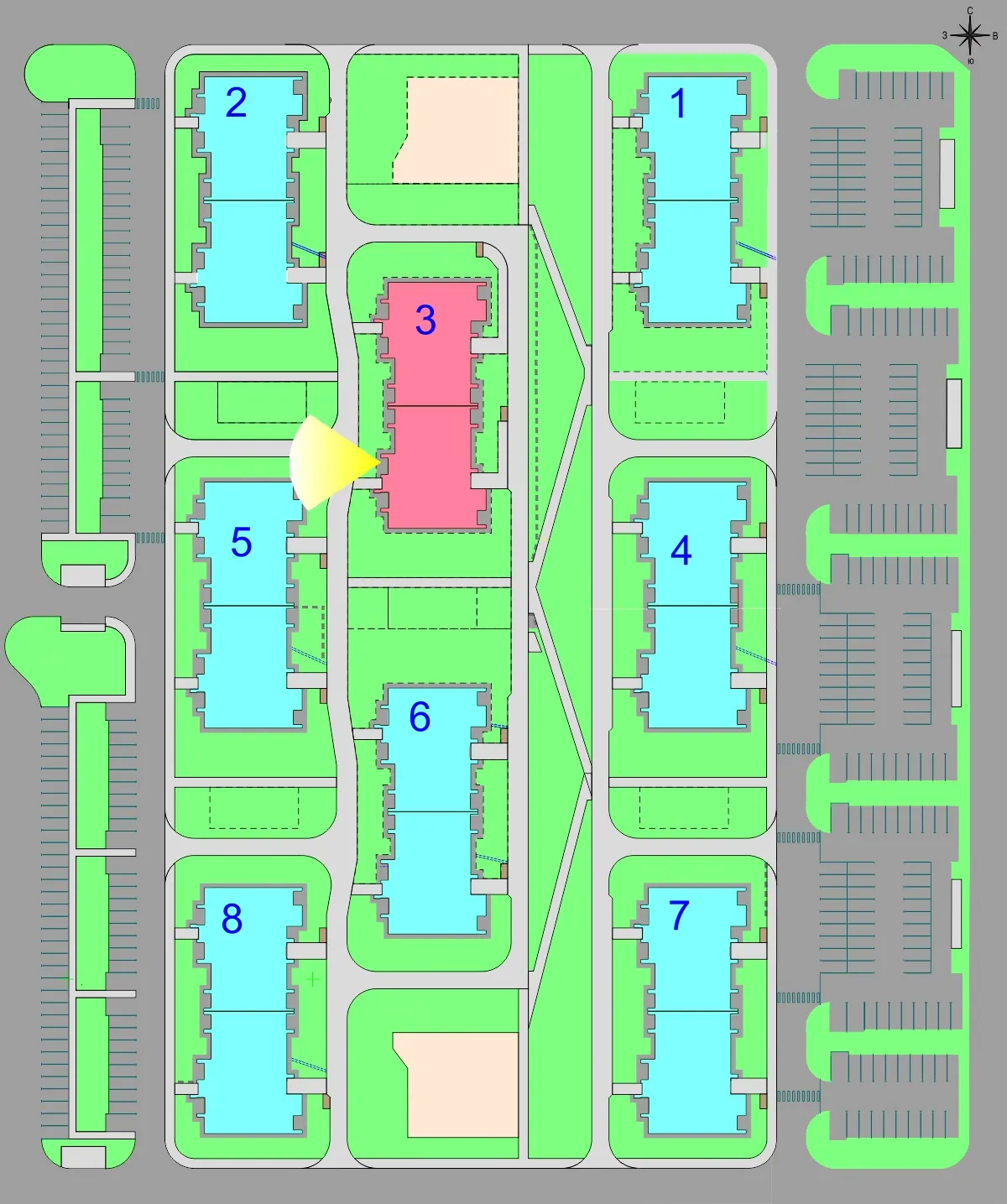 Планировка 1-комнатной квартиры 36.2 м² в Дубрава (40 га), г. Белгород — фото 3