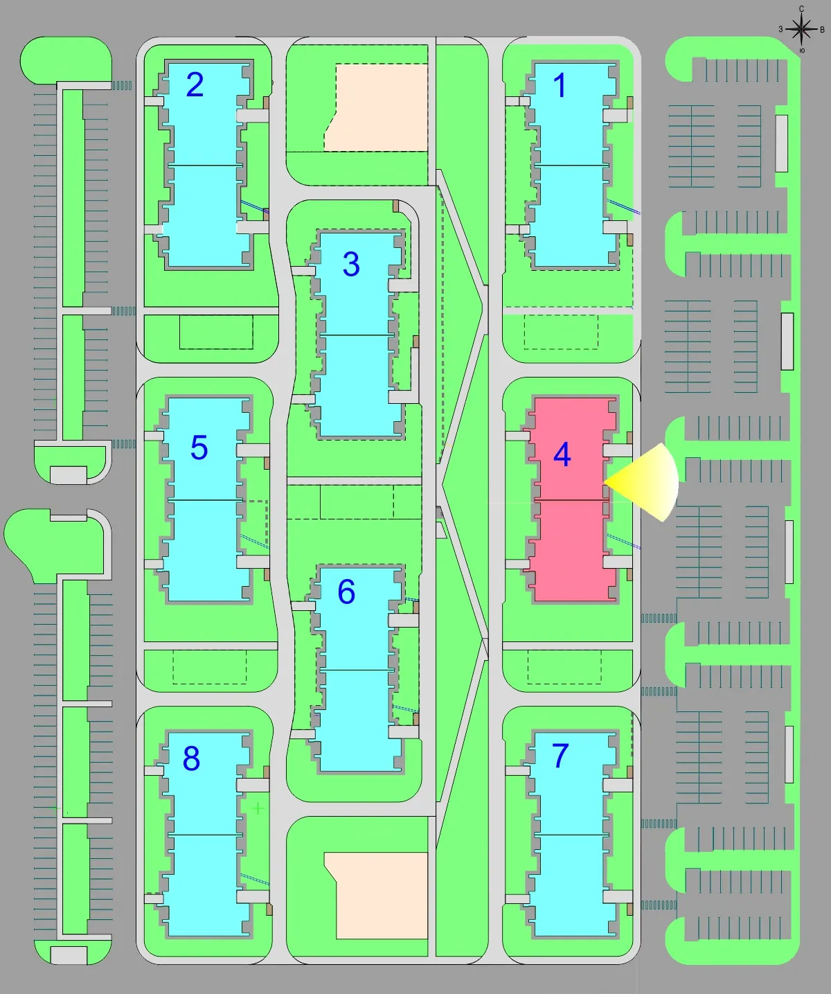 Планировка 2-комнатной квартиры 67.7 м² в Дубрава (40 га), г. Белгород — фото 3