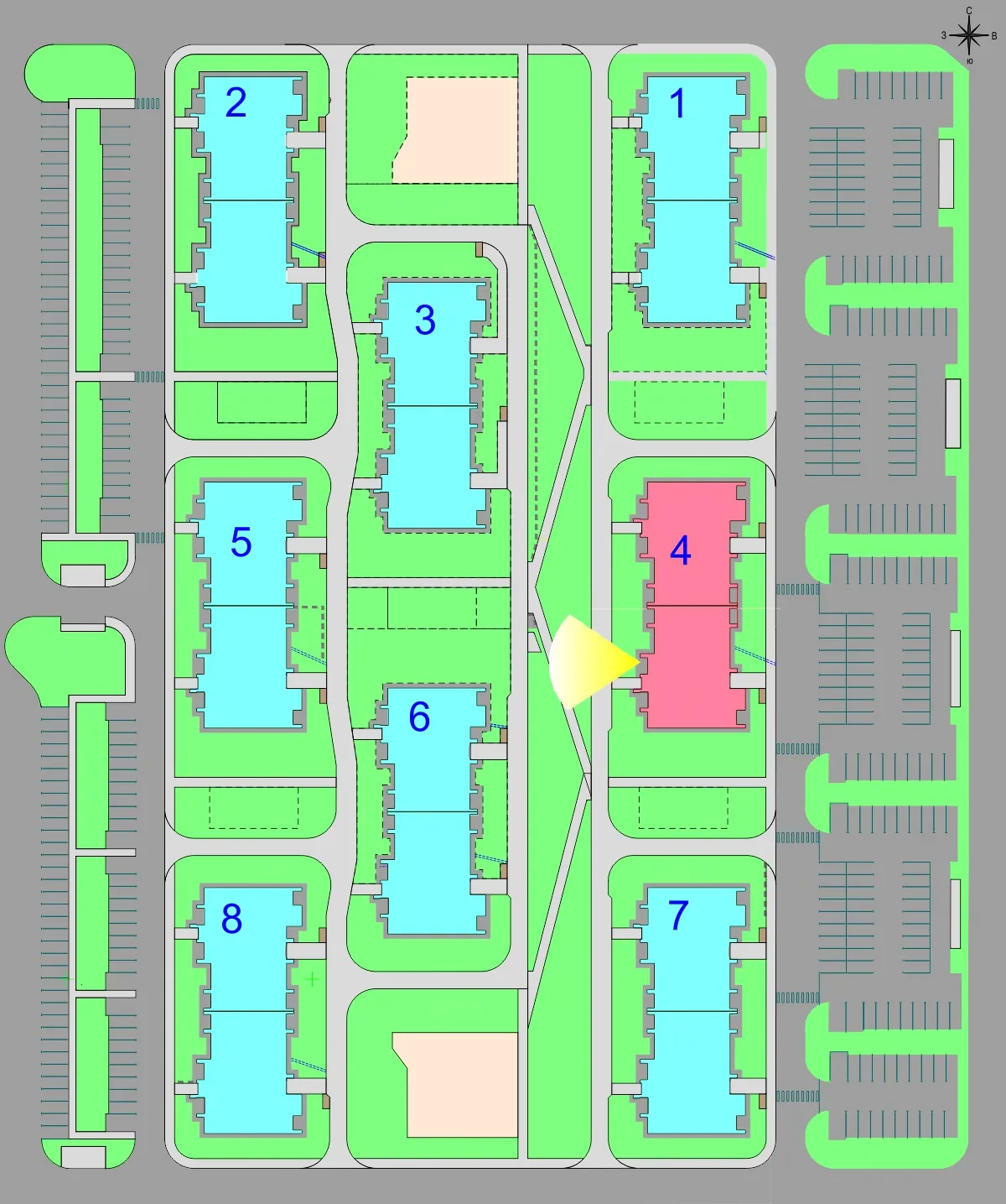 Планировка 1-комнатной квартиры 36.2 м² в Дубрава (40 га), г. Белгород — фото 3