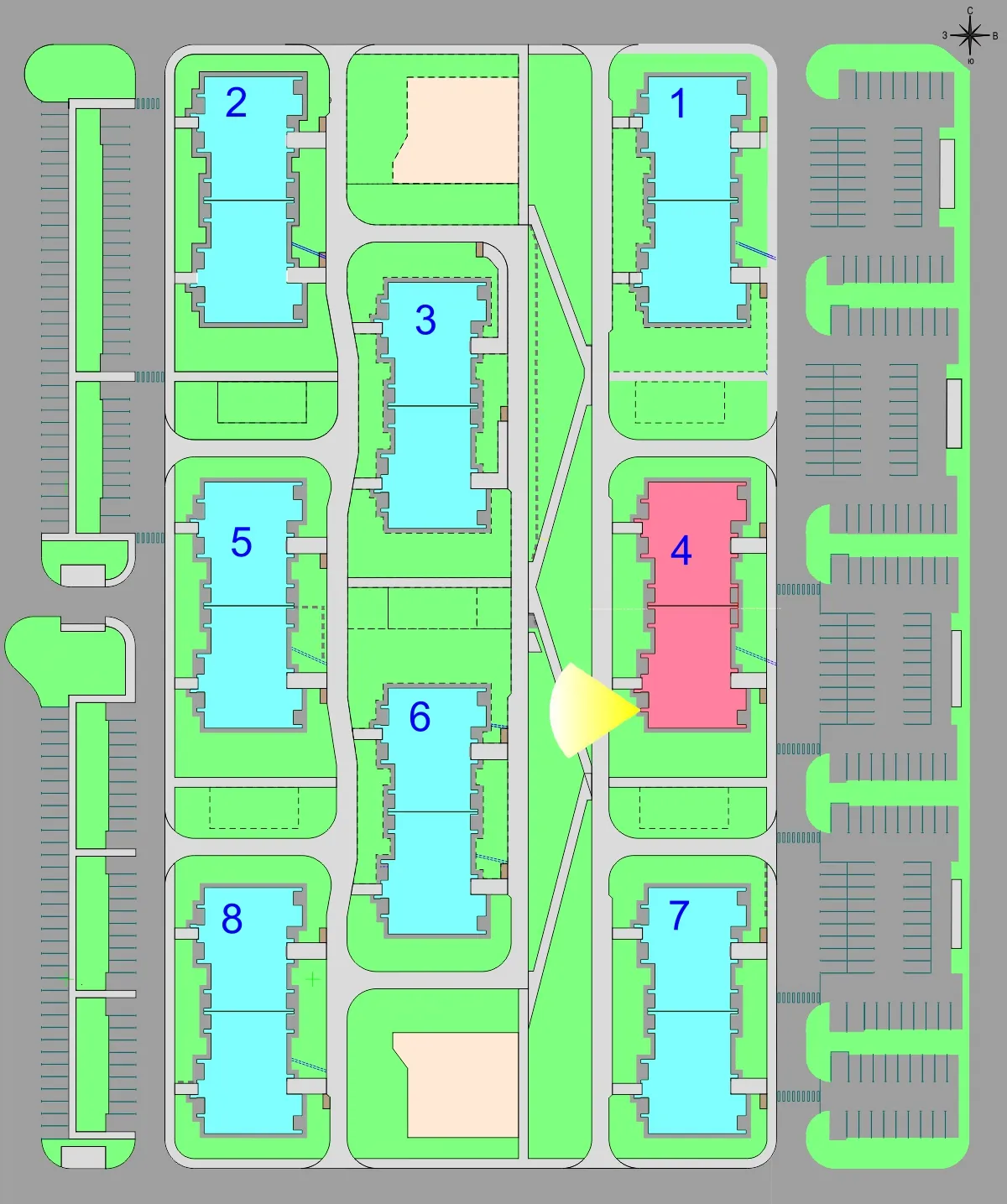 Планировка 2-комнатной квартиры 52.3 м² в Дубрава (40 га), г. Белгород — фото 3