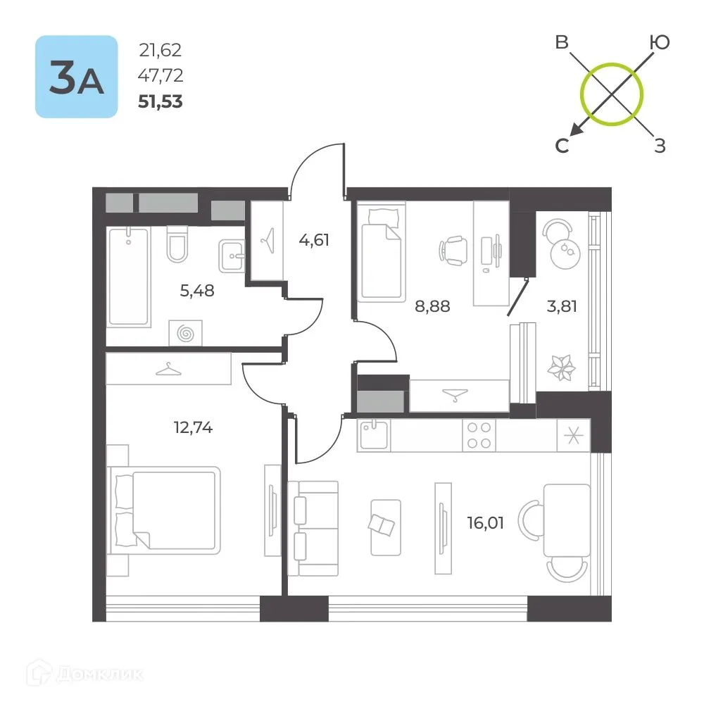 Фото квартиры в ЖК 12 квартал