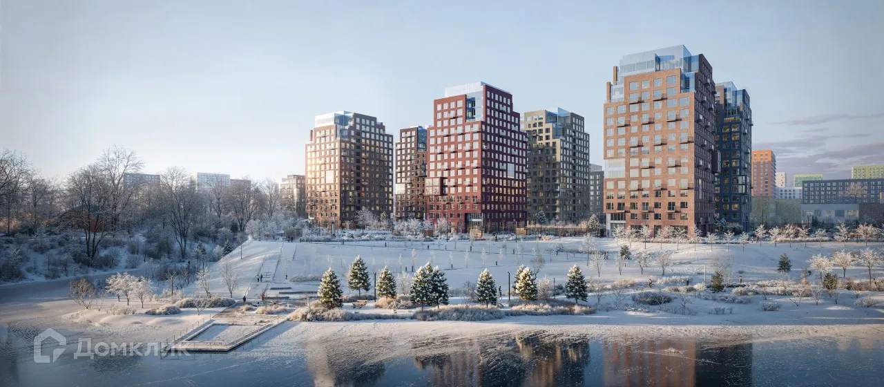 Планировка 3-комнатной квартиры 81.1 м² в ЖК «Бунинская набережная», г. Москва — фото 2