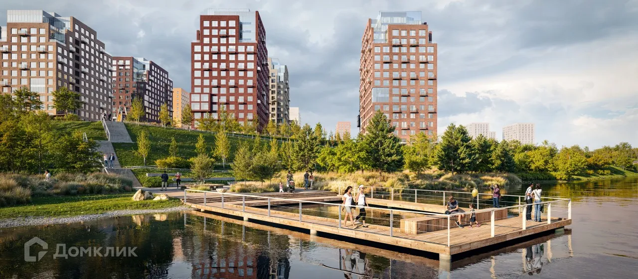 Планировка 3-комнатной квартиры 81.1 м² в ЖК «Бунинская набережная», г. Москва — фото 6