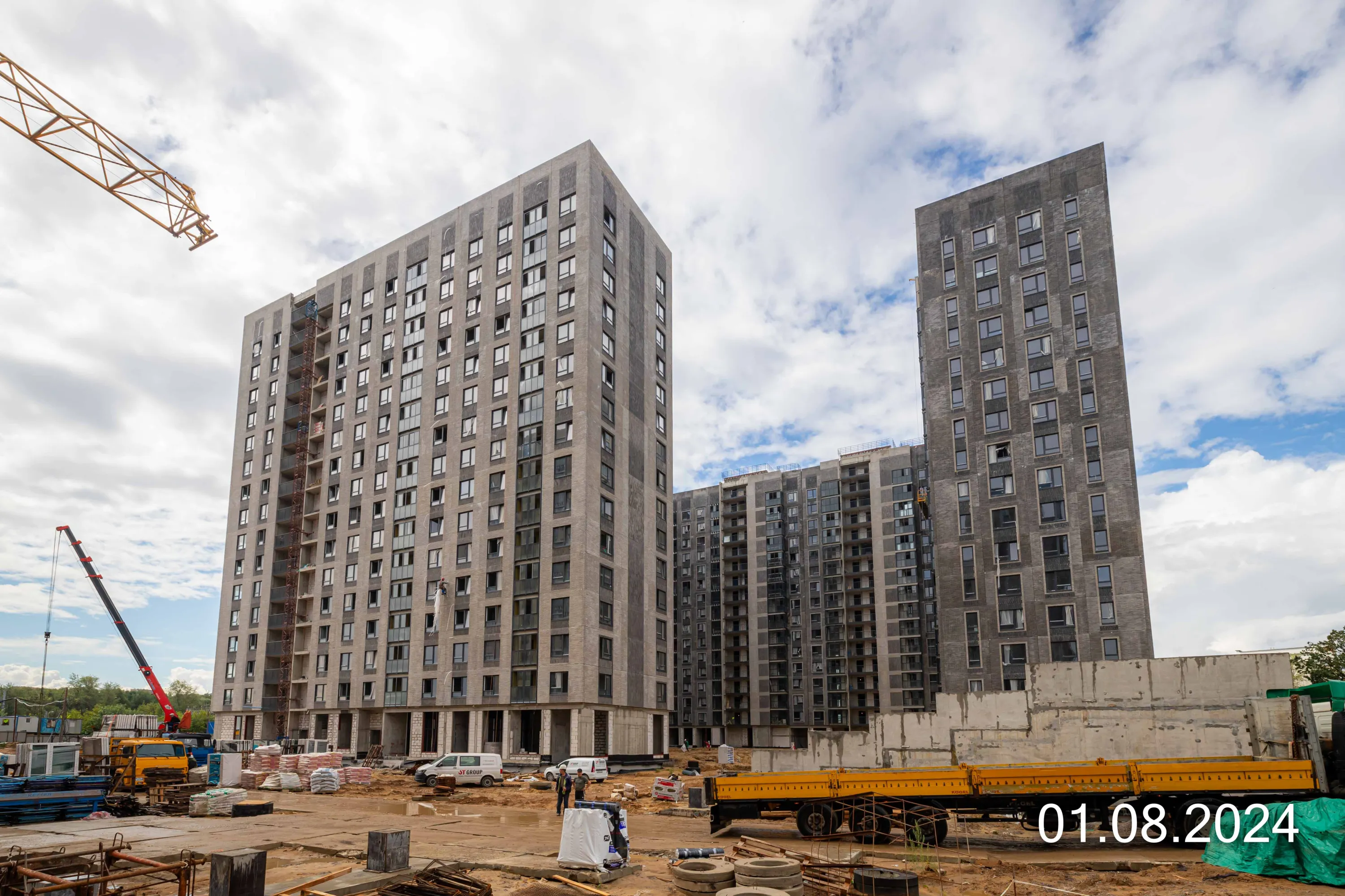 Кусковская ул., д. 12/1 (Московские кварталы) ход строительства