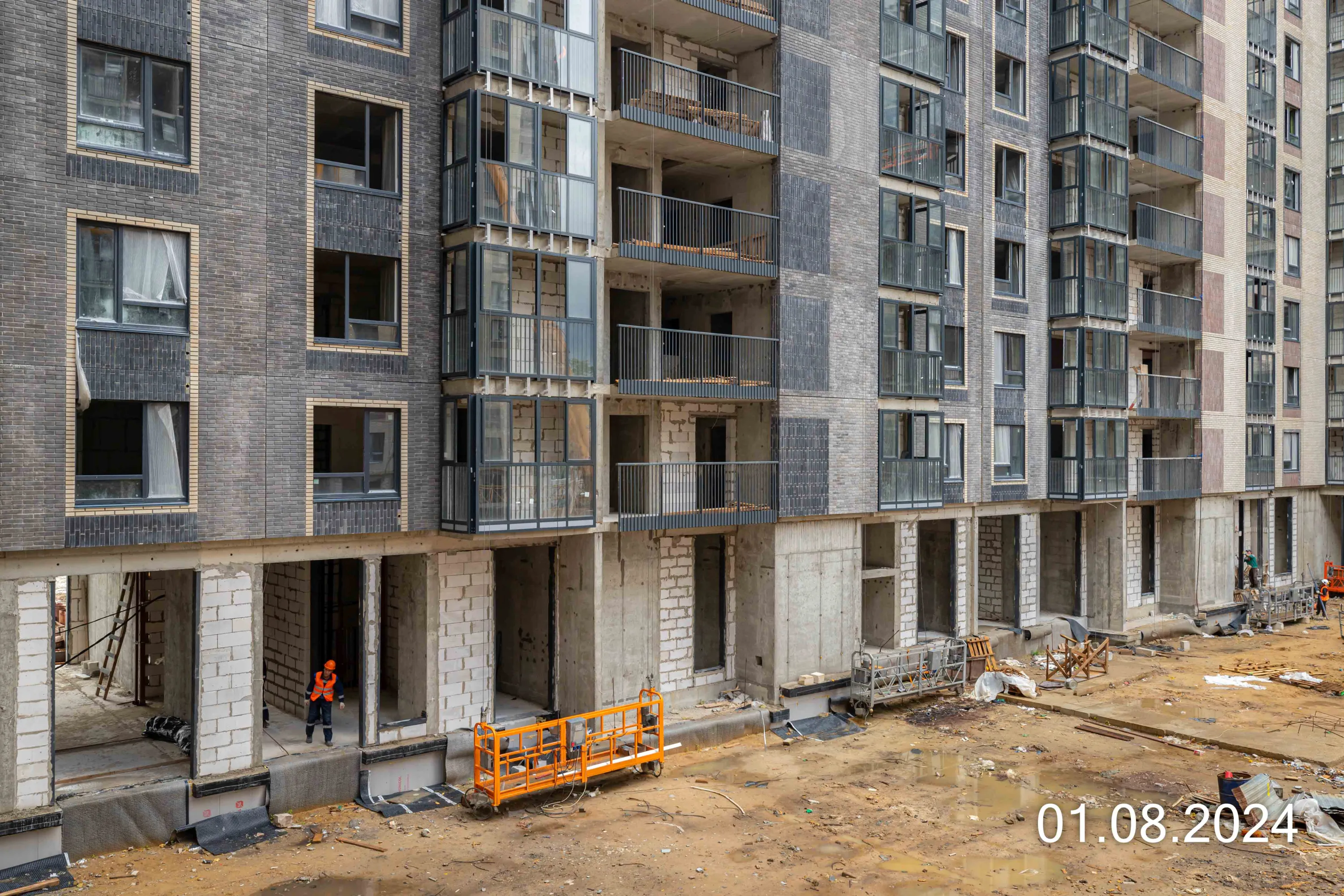 Кусковская ул., д. 12/1 (Московские кварталы) ход строительства