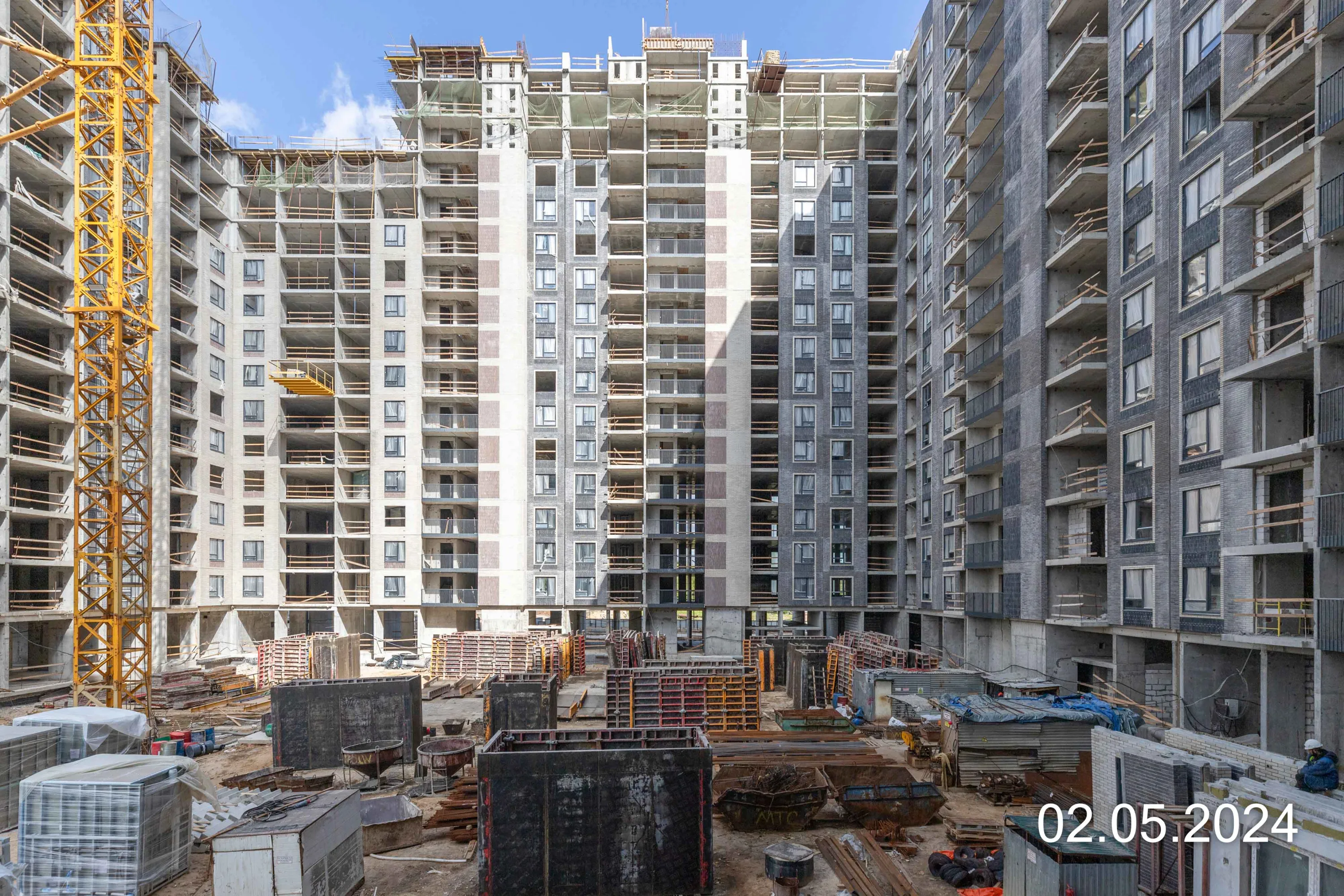 Кусковская ул., д. 12/1 (Московские кварталы) ход строительства