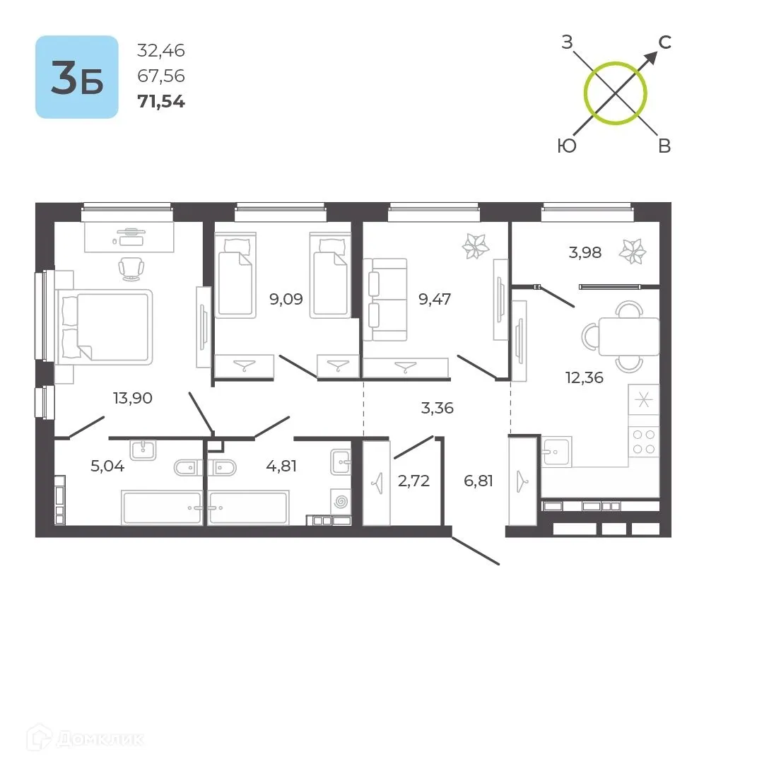 Фото квартиры в ЖК 12 квартал