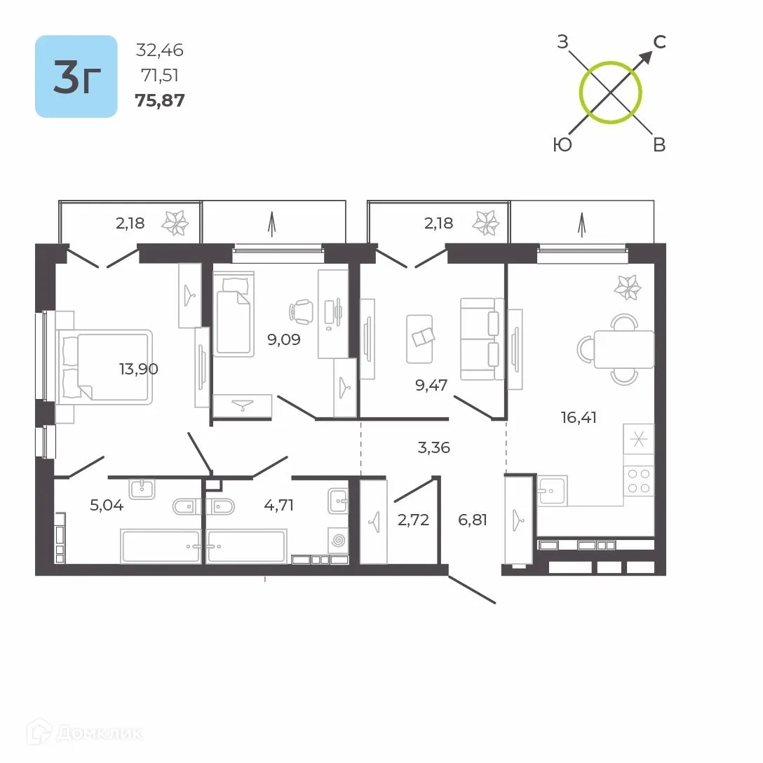 Фото квартиры в ЖК 12 квартал