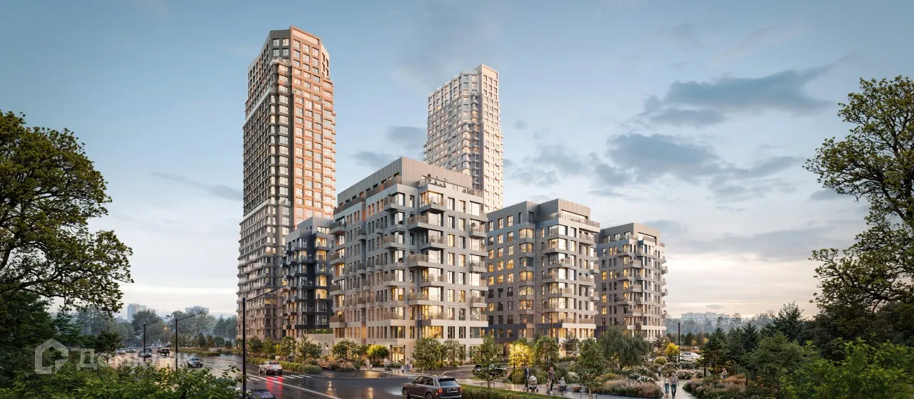 Планировка 2-комнатной квартиры 53.7 м² в ЖК «Строгино 360», г. Москва — фото 1