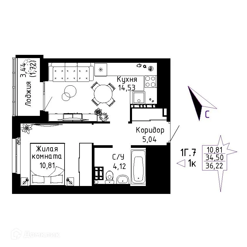 Фото квартиры в ЖК "Огни Исети"