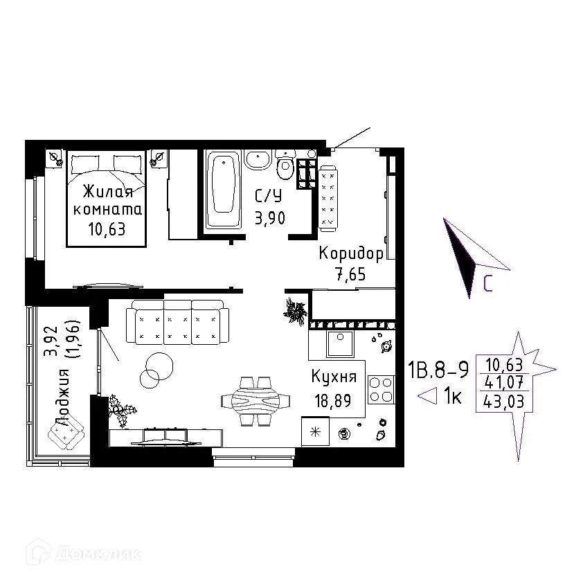 Фото квартиры в ЖК "Огни Исети"