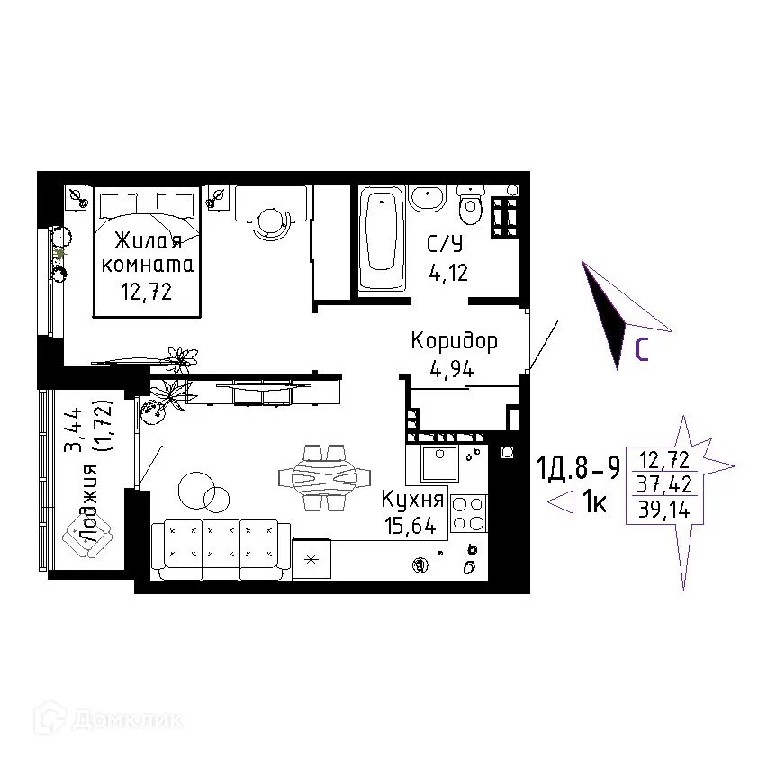 Фото квартиры в ЖК "Огни Исети"