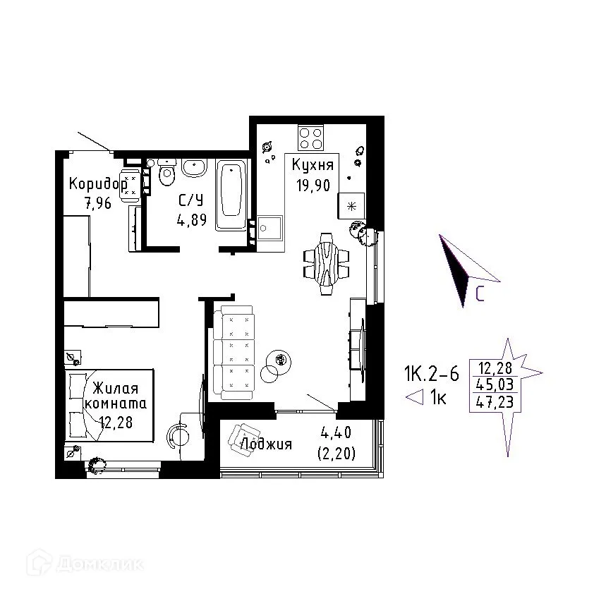 Фото квартиры в ЖК "Огни Исети"