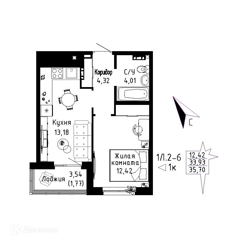 Фото квартиры в ЖК "Огни Исети"