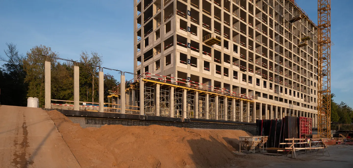 ЖК Мангазея на Речном ход строительства