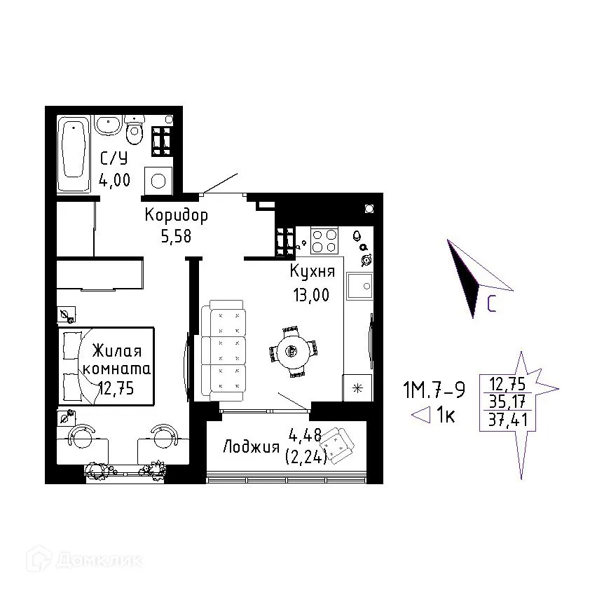 Фото квартиры в ЖК "Огни Исети"