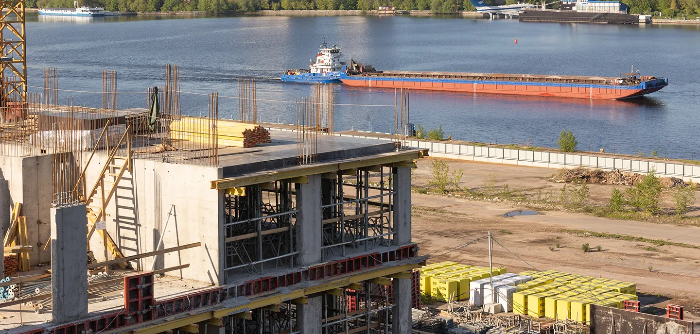 ЖК Мангазея на Речном ход строительства