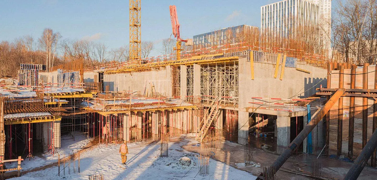 ЖК Мангазея на Речном ход строительства