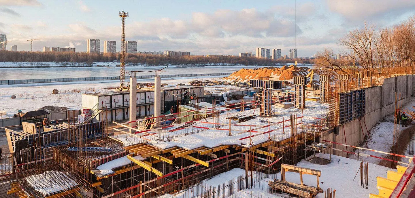 ЖК Мангазея на Речном ход строительства