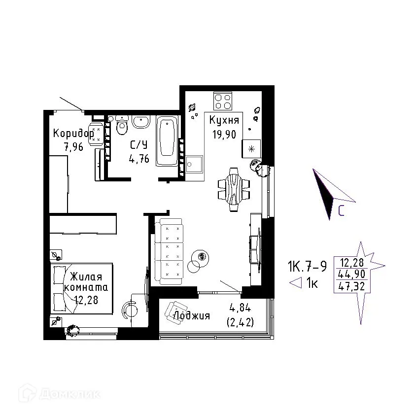 Фото квартиры в ЖК "Огни Исети"