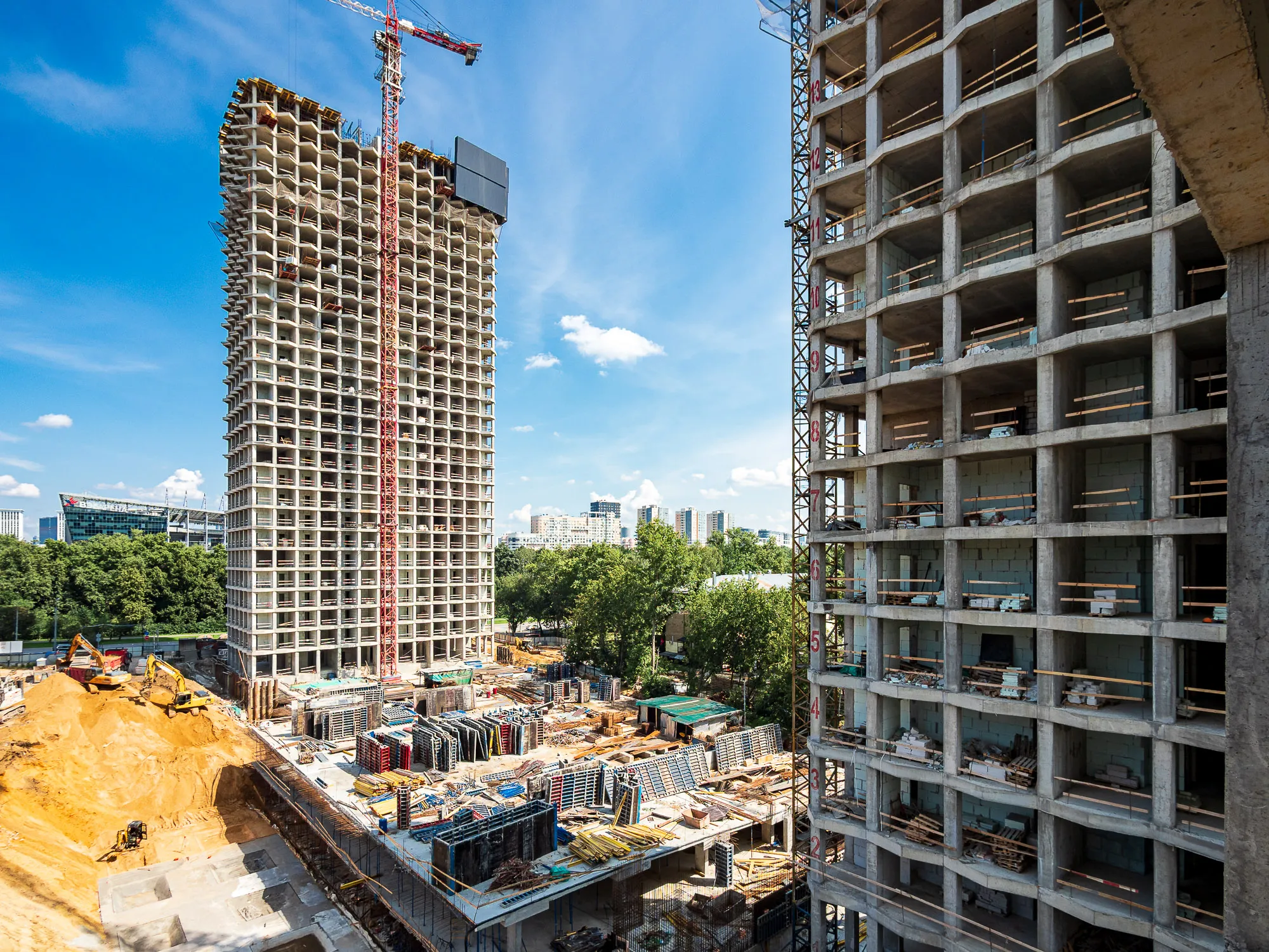 ЖК Инди Тауэрз ход строительства