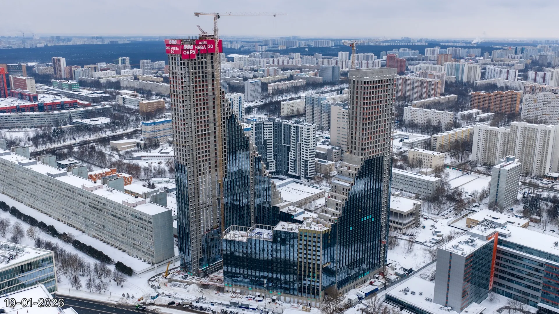 ЖК Обручева 30 ход строительства