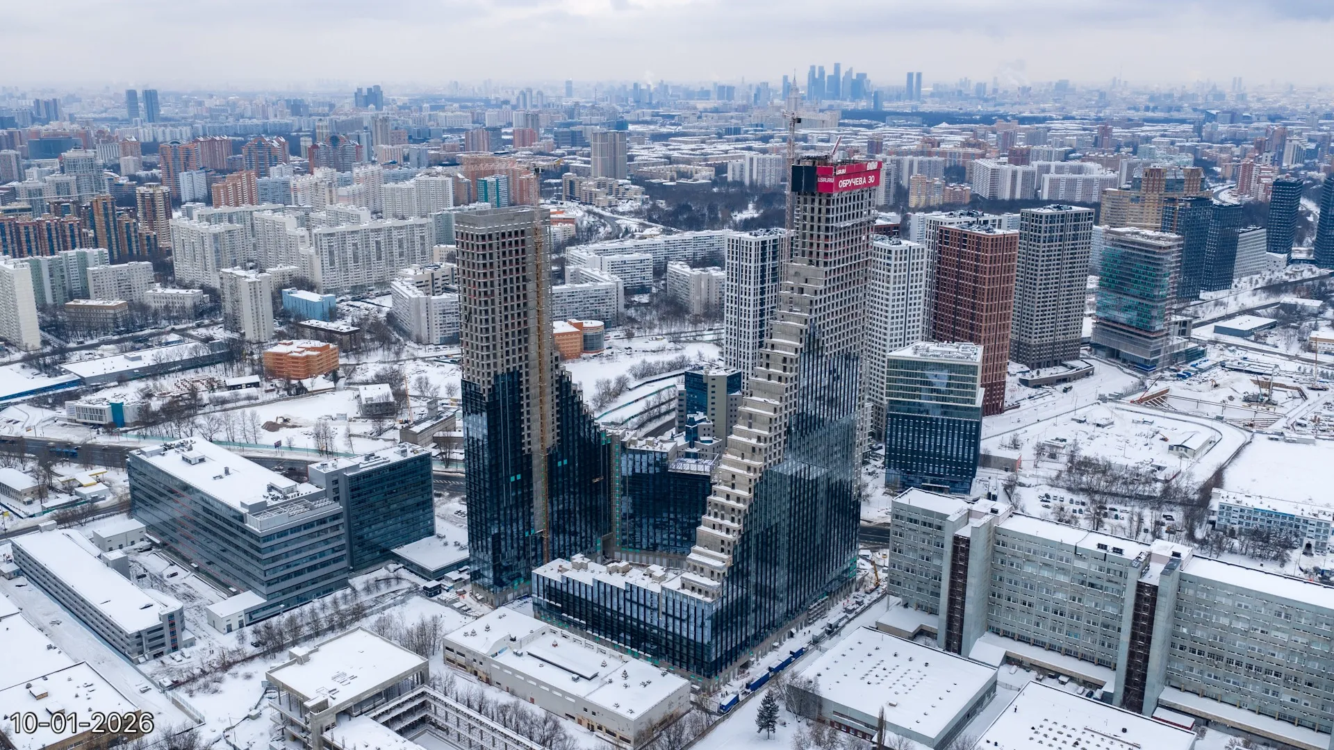 ЖК Обручева 30 ход строительства