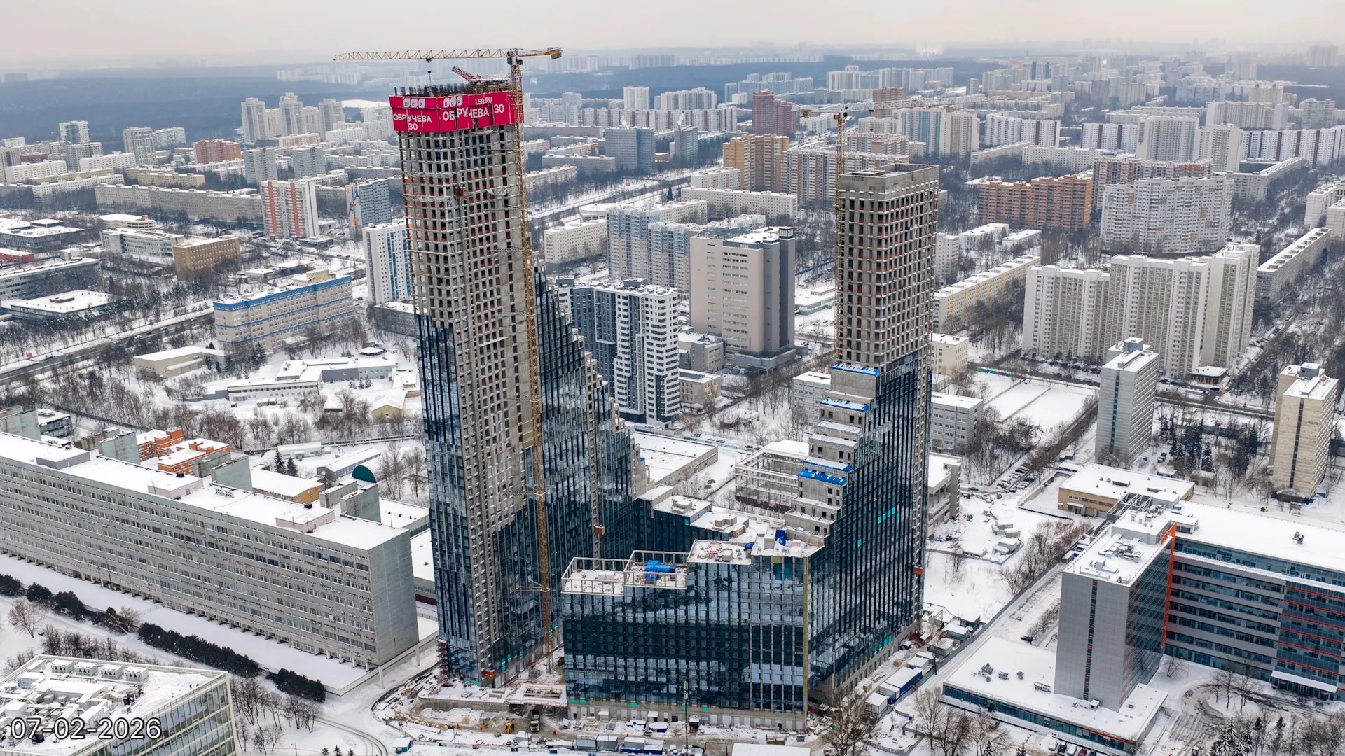 ЖК Обручева 30 ход строительства