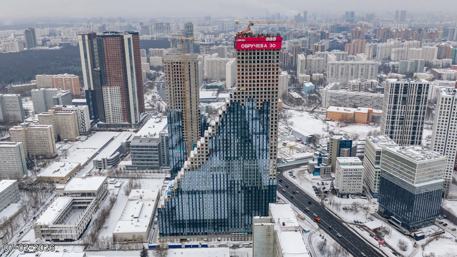 ЖК Обручева 30 ход строительства