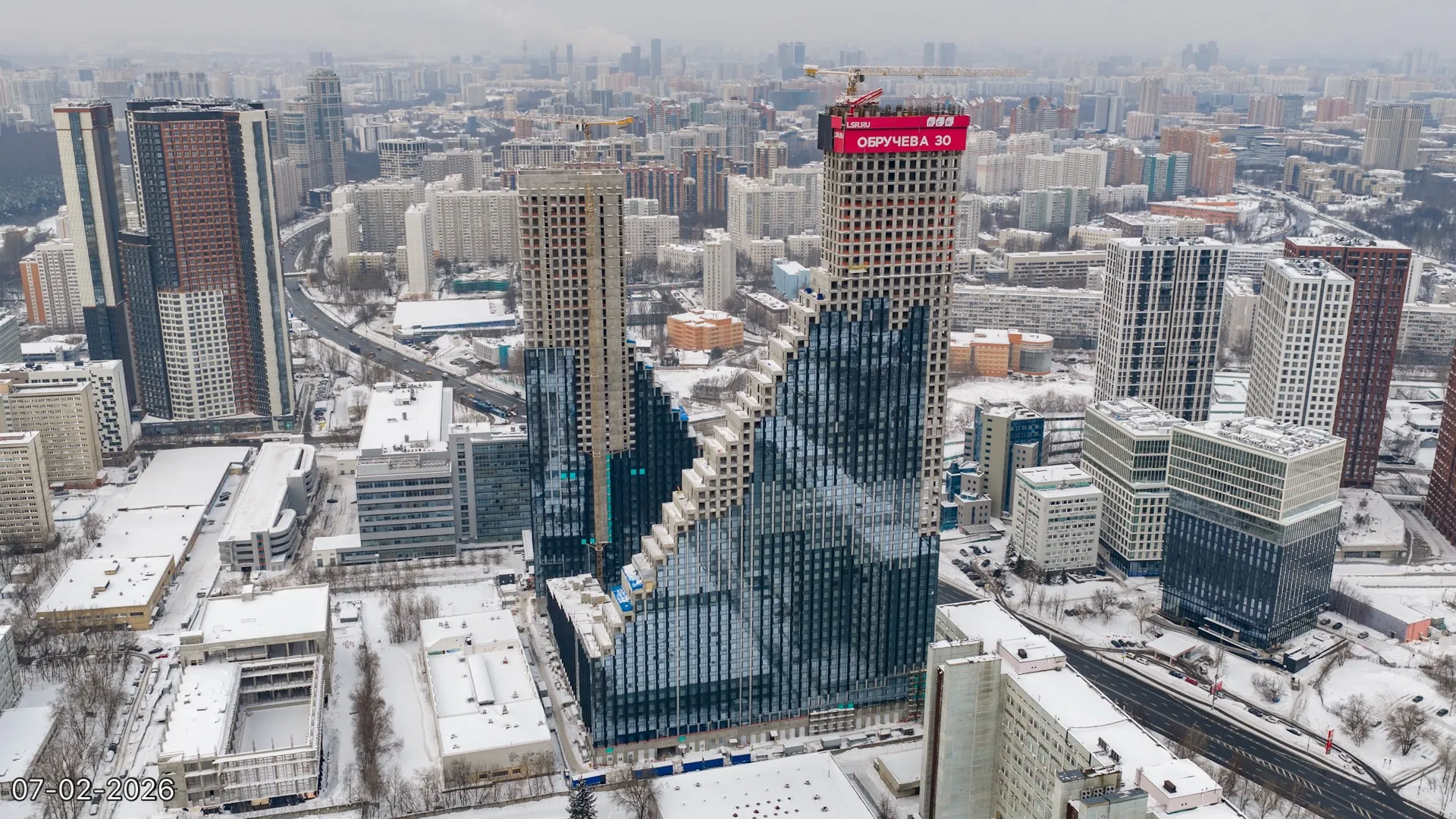 ЖК Обручева 30 ход строительства