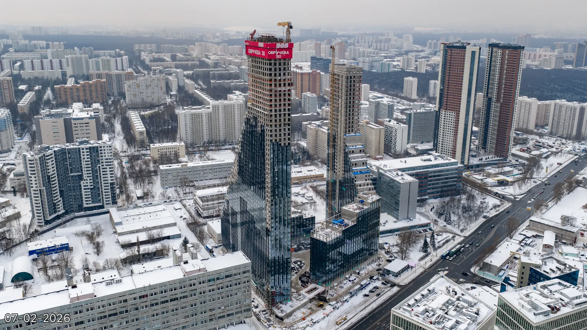 ЖК Обручева 30 ход строительства
