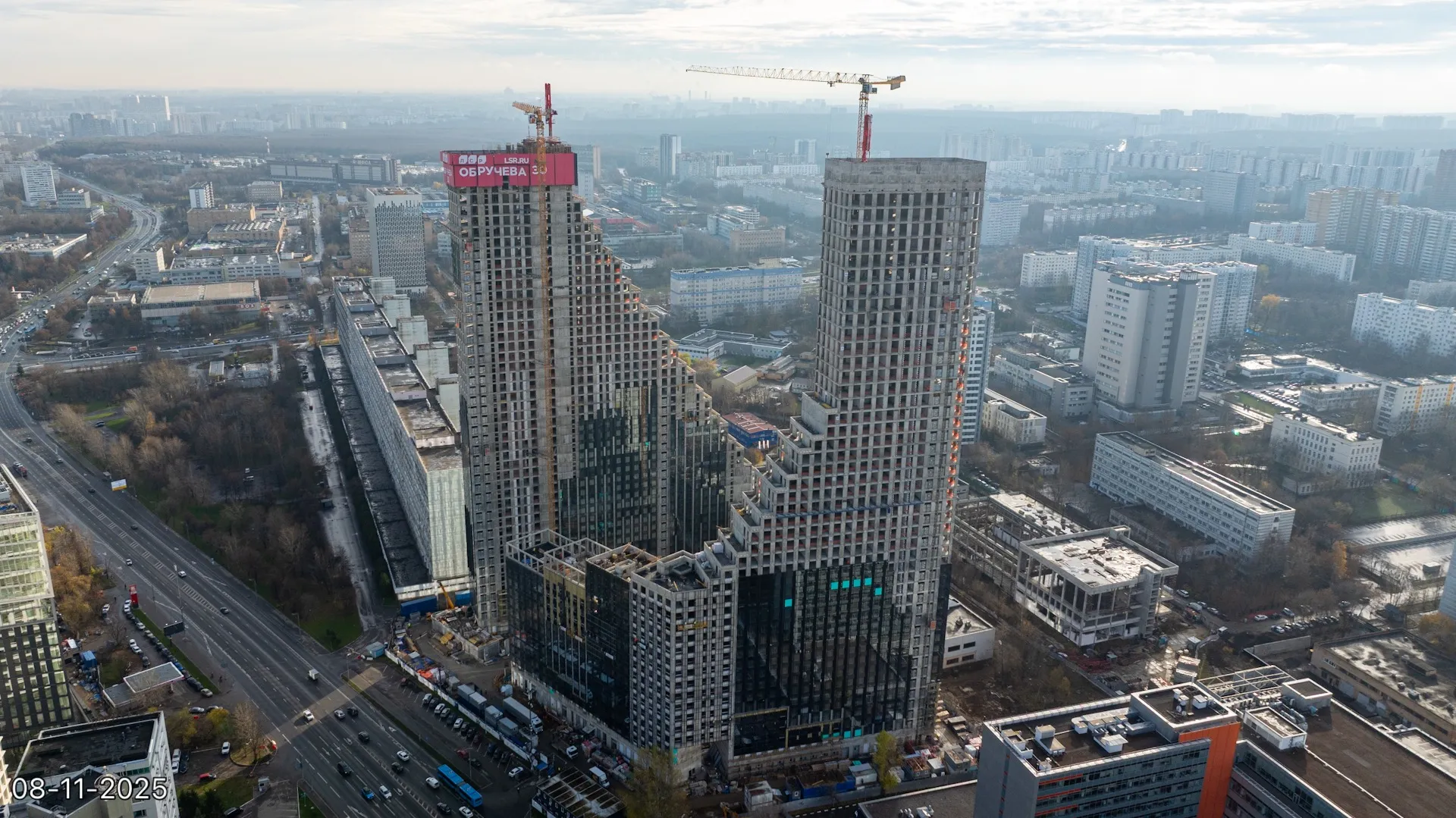 ЖК Обручева 30 ход строительства