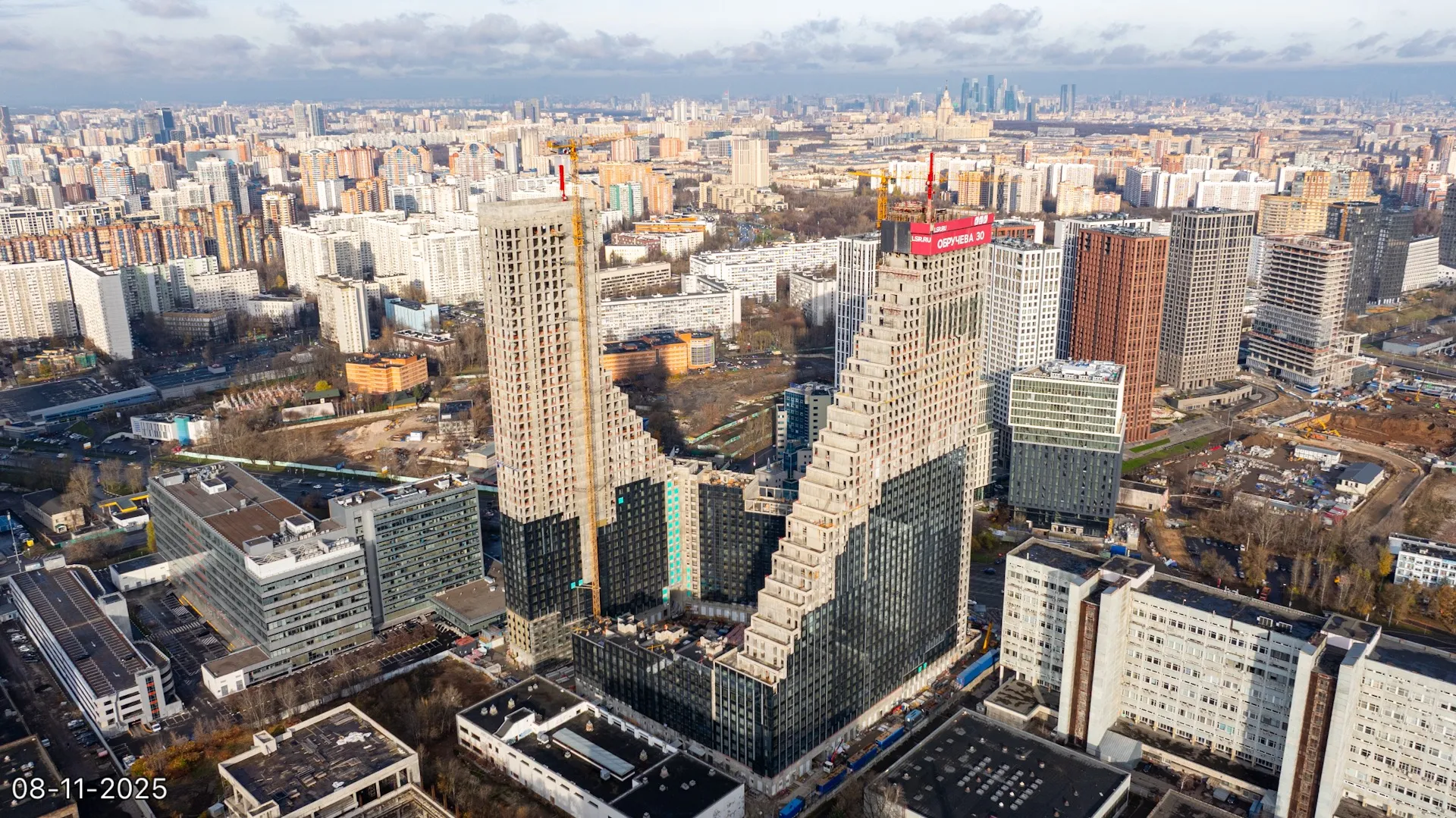 ЖК Обручева 30 ход строительства