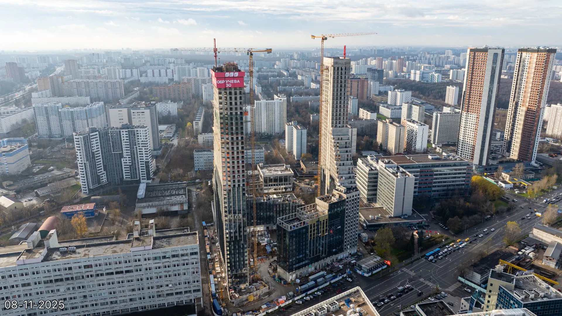 ЖК Обручева 30 ход строительства
