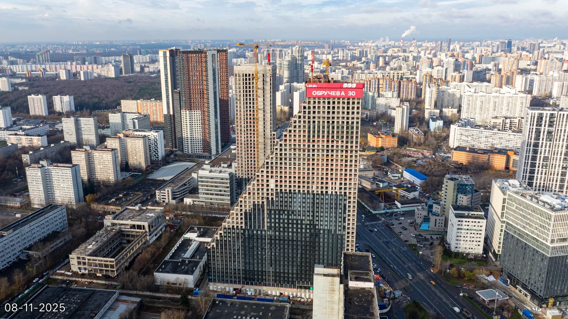 ЖК Обручева 30 ход строительства