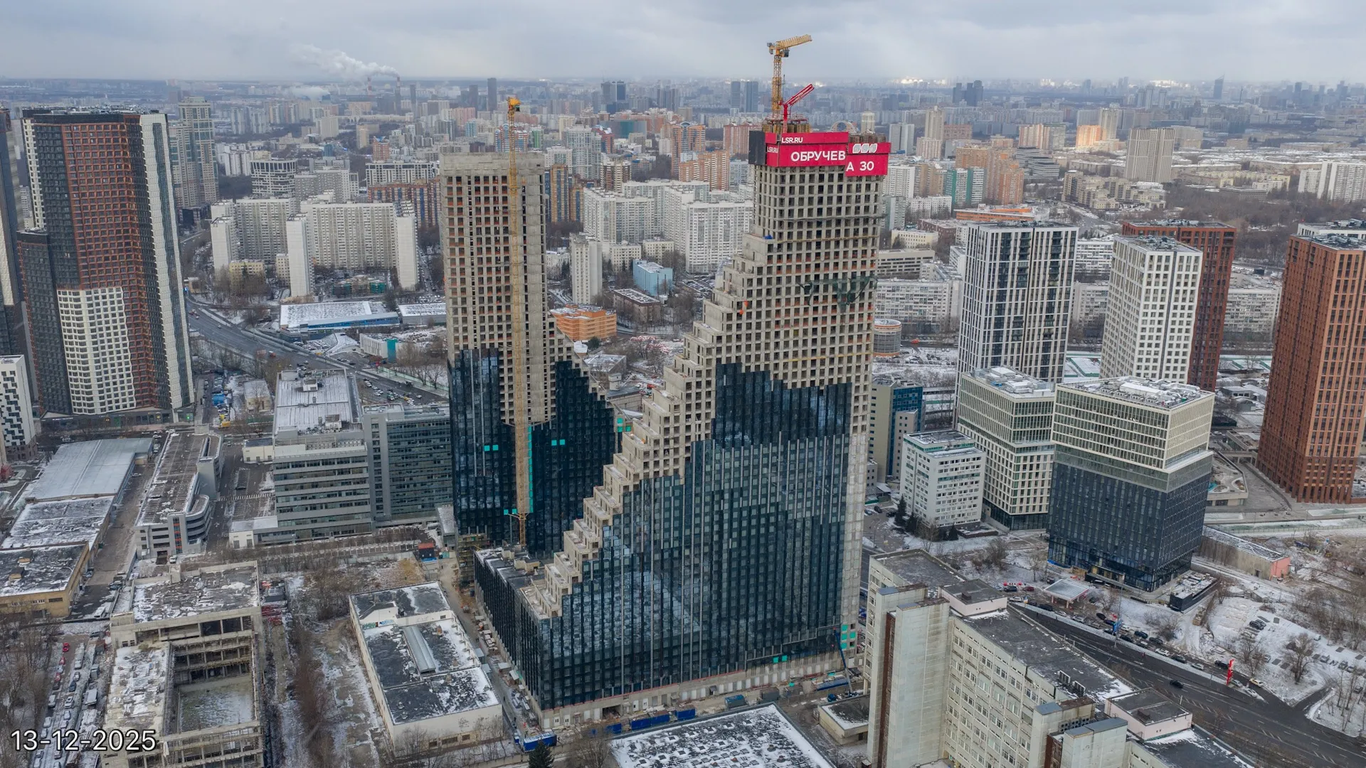 ЖК Обручева 30 ход строительства
