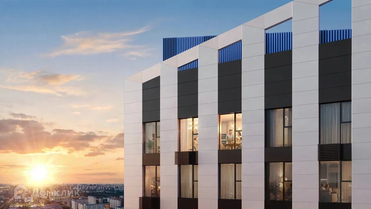 Планировка 4-комнатной квартиры 99.1 м² в ЖК Левел Войковская, г. Москва — фото 5