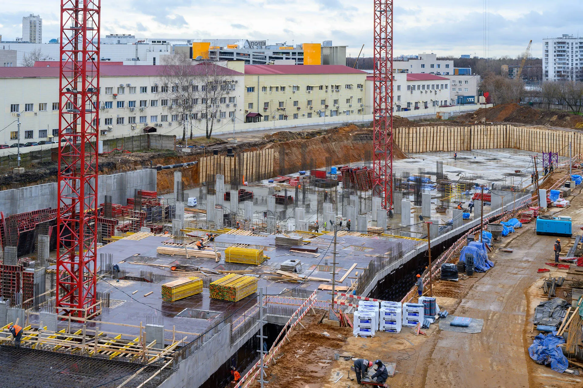 Левел Войковская ход строительства