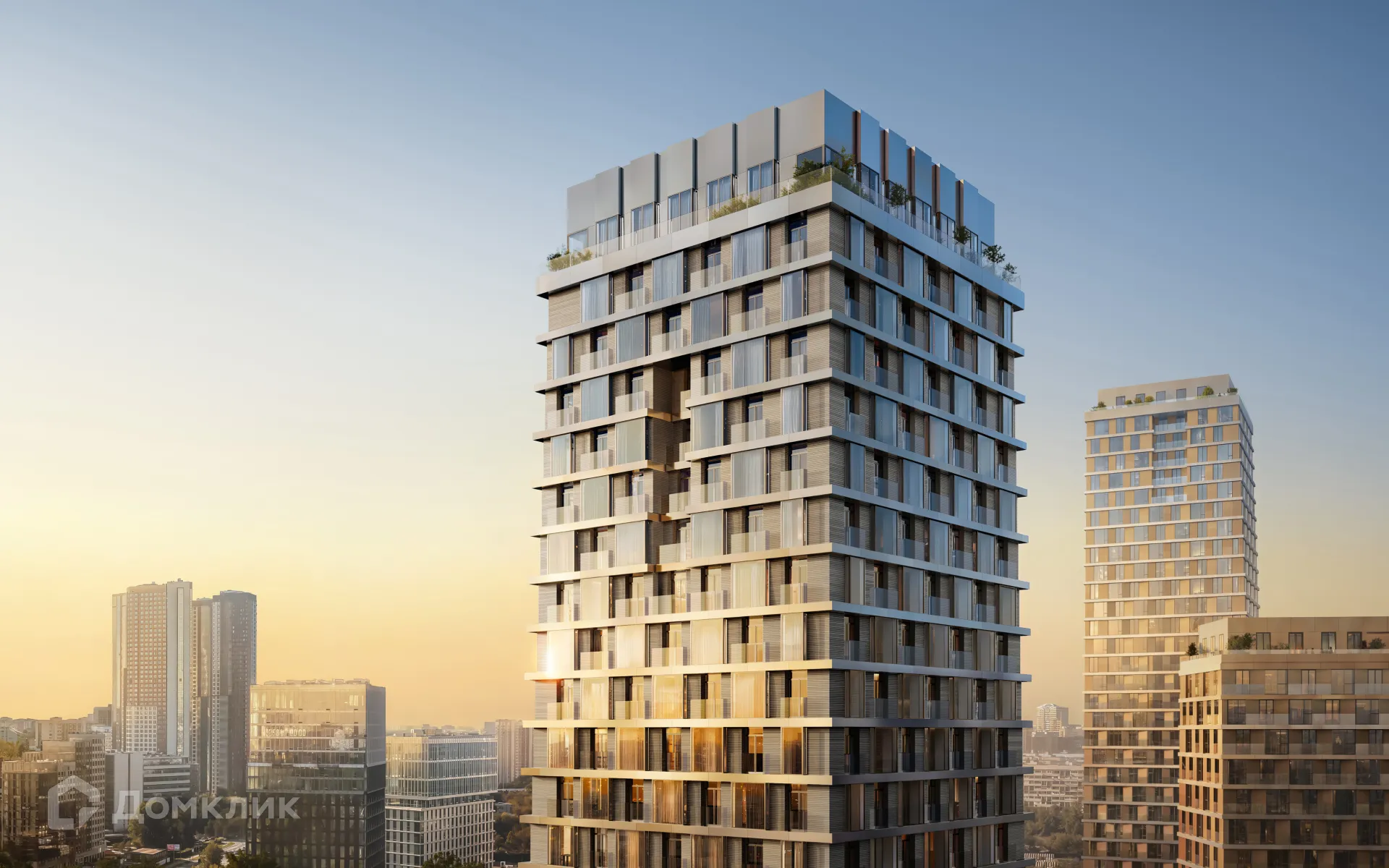 Планировка 1-комнатной квартиры 34 м² в ЖК ТАТУМ, г. Москва — фото 1