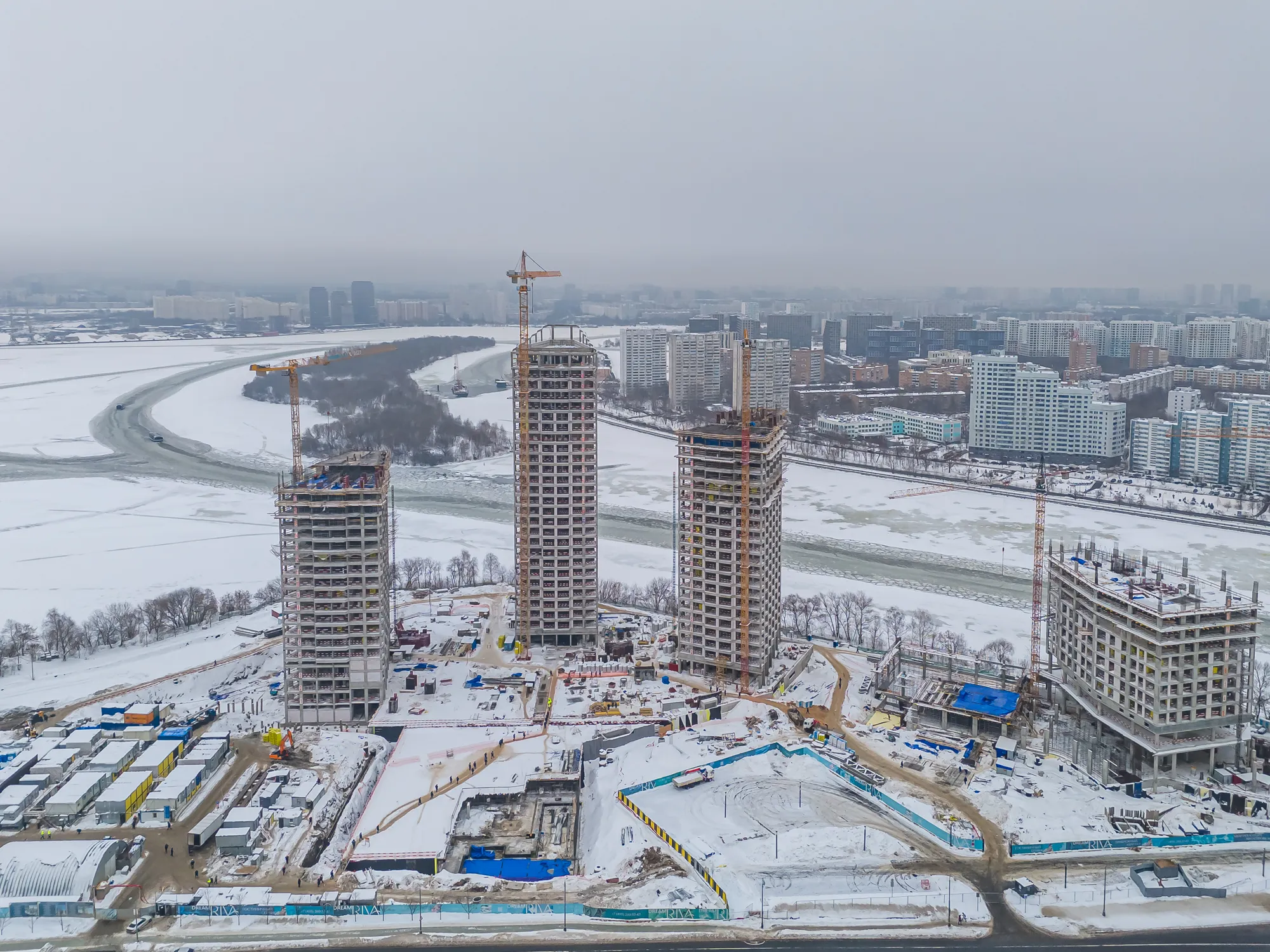 Дрим Рива ход строительства