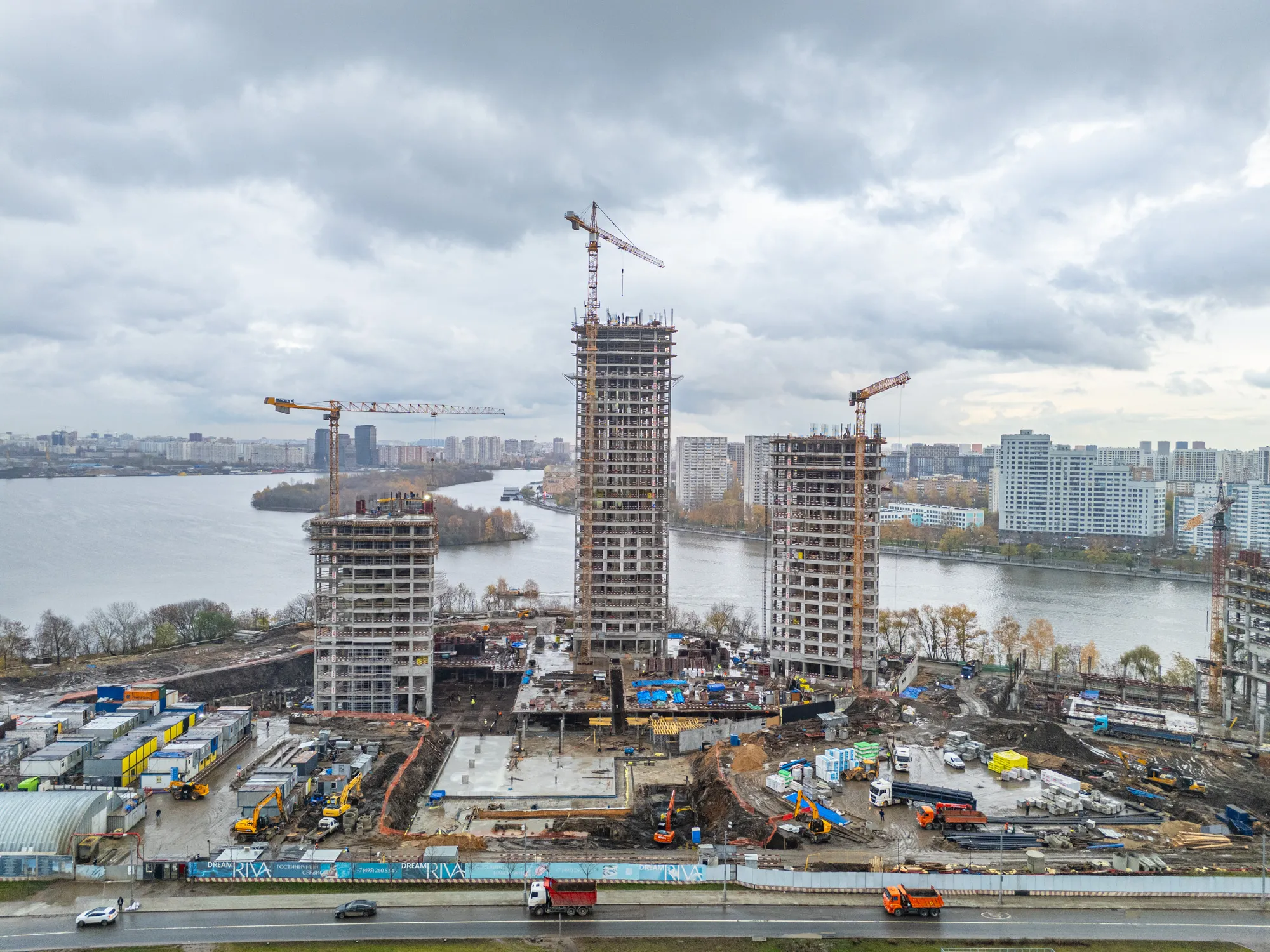 Дрим Рива ход строительства