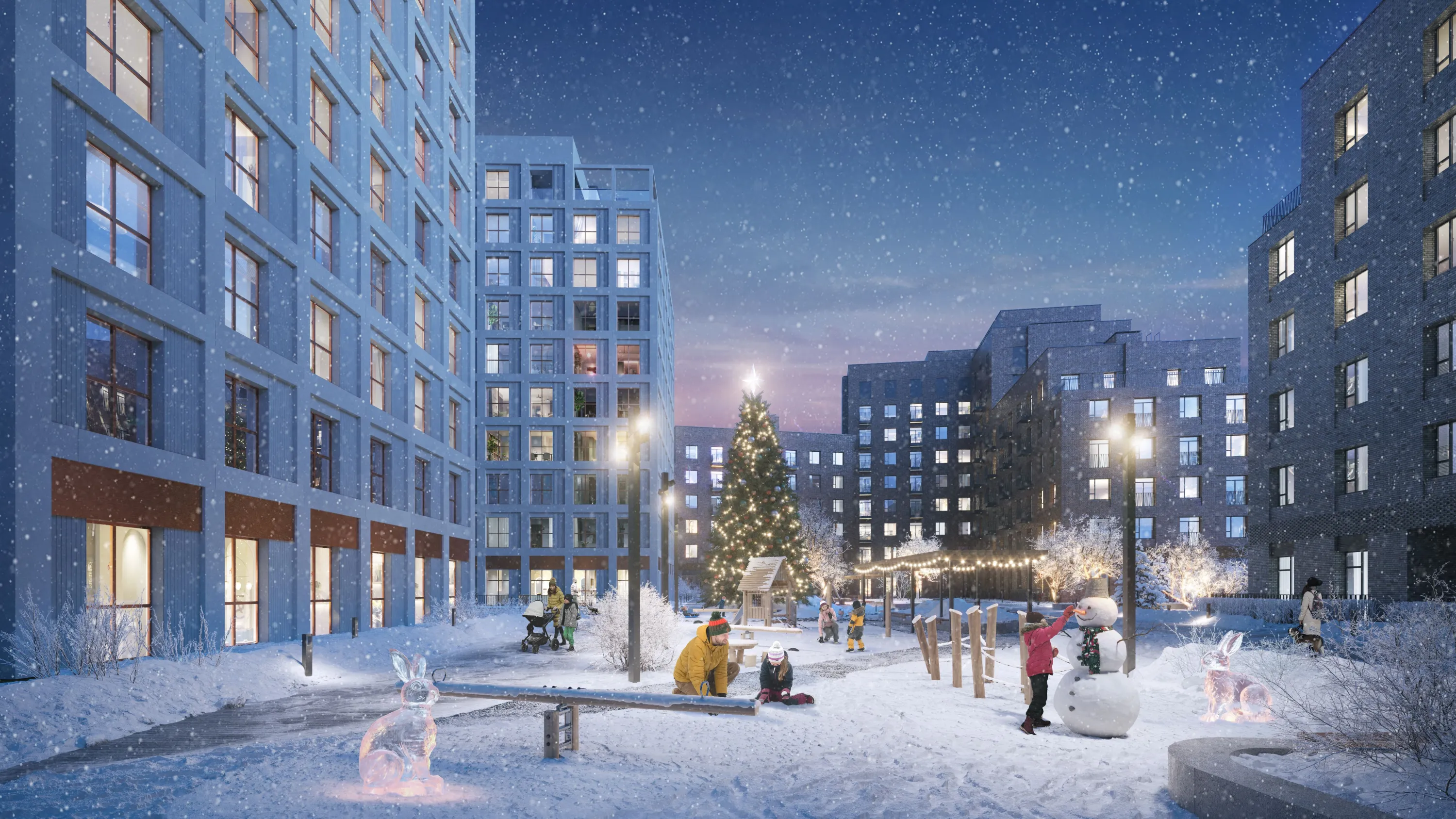 Планировка 4-комнатной квартиры 117.7 м² в ЖК СберСити - квартал В17, г. Москва — фото 3