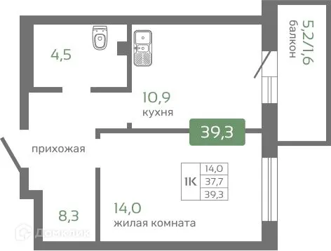 Фото квартиры в ЖК Кедр