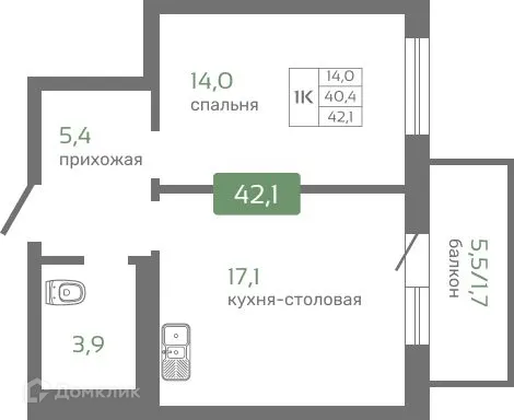 Фото квартиры в ЖК Кедр