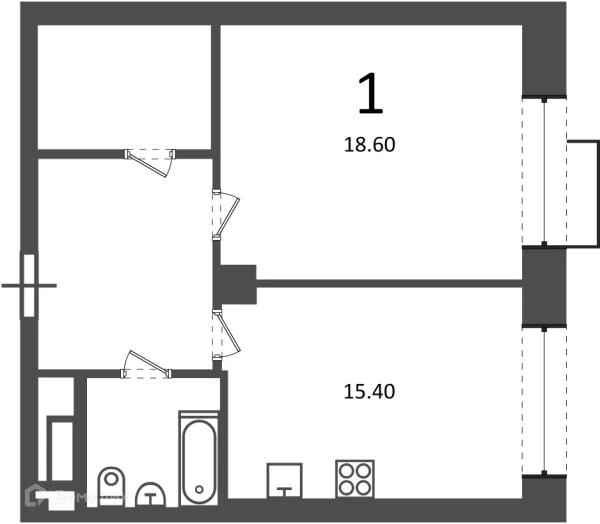 Квартира в Клинская ул., д. 2А (Московские кварталы)