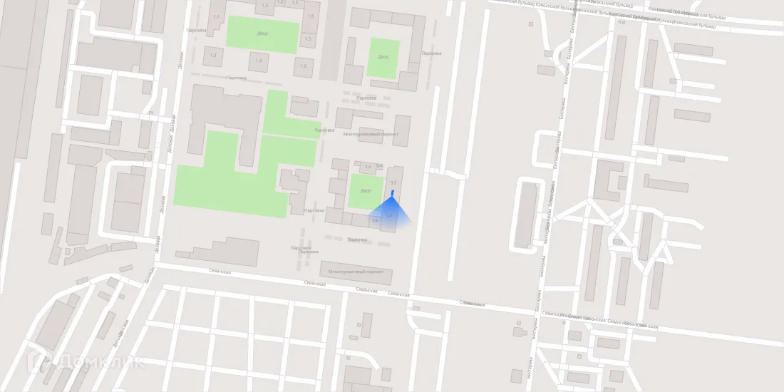 Планировка студии квартиры 28.4 м² в ЖК Кавказский бульвар 51, г. Москва — фото 3