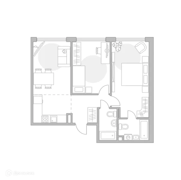 Планировка 2 комн. в ЖК MYPRIORITY (Майприорити) Мневники